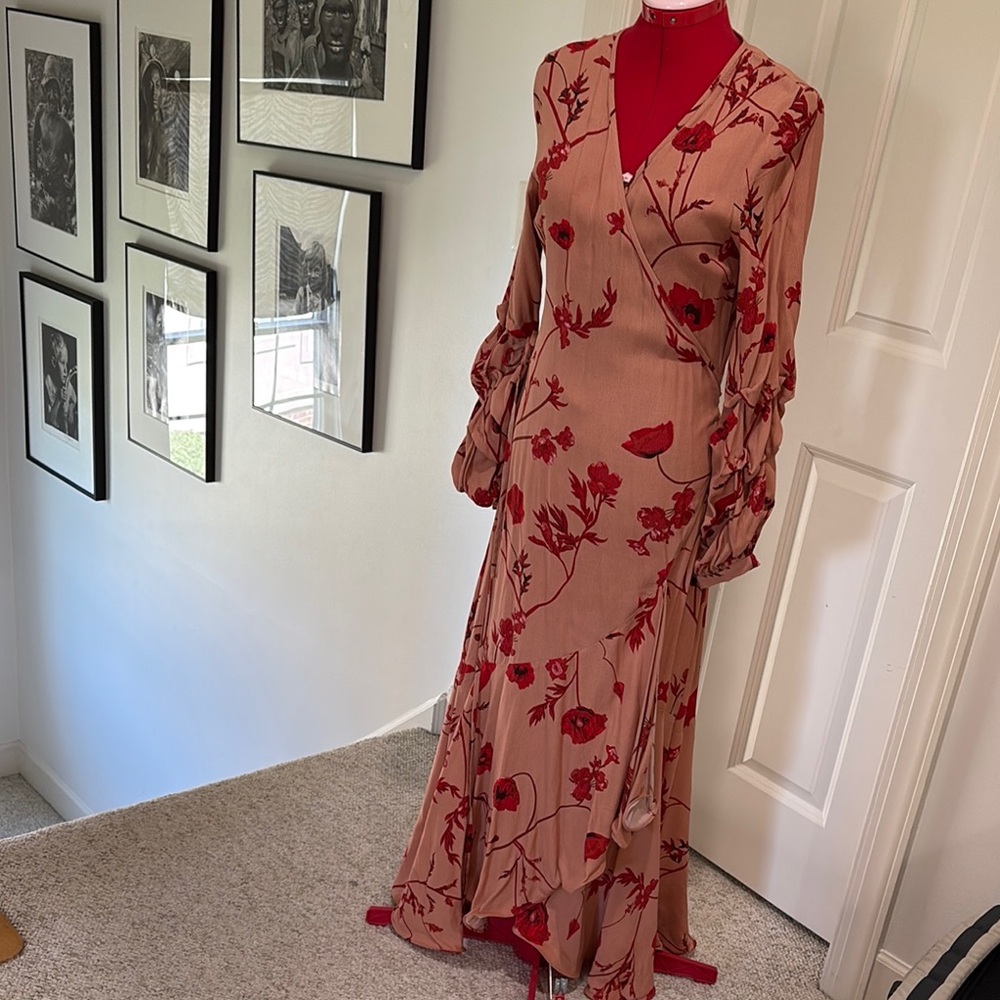 Johanna Ortiz x H&M Long Sleeve V-Neck Gown